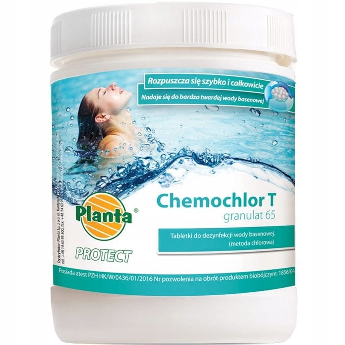 Granulat do dezynfekcji wody basenowej Chemochlor T 65 0,5 kg chlor szokowy