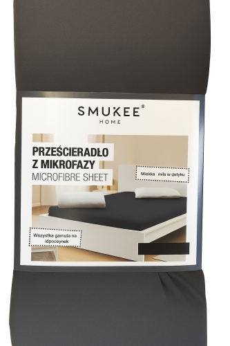 Prześcieradło z gumką Smukee poliester 160 x 200 cm
