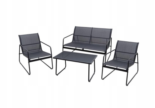 4-miejscowy zestaw mebli ogrodowych – elegancki i trwały komplet wypoczynkowy