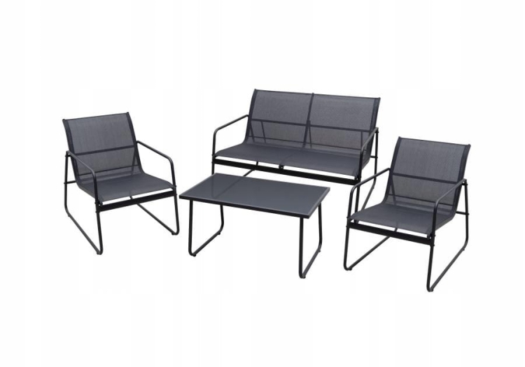 4-miejscowy zestaw mebli ogrodowych – elegancki i trwały komplet wypoczynkowy