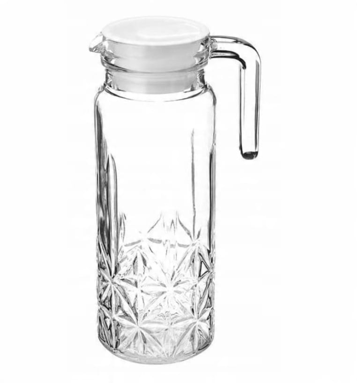 Dzbanek szklany BACCO 1L z pokrywką – Galicja | Do zimnych i ciepłych napojów