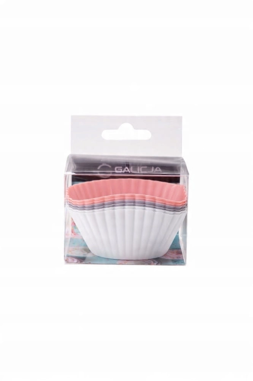 Foremki Silikonowe do Babeczek Galicja – Zestaw 6 Sztuk, Różne Kolory, Wielokrotnego Użytku