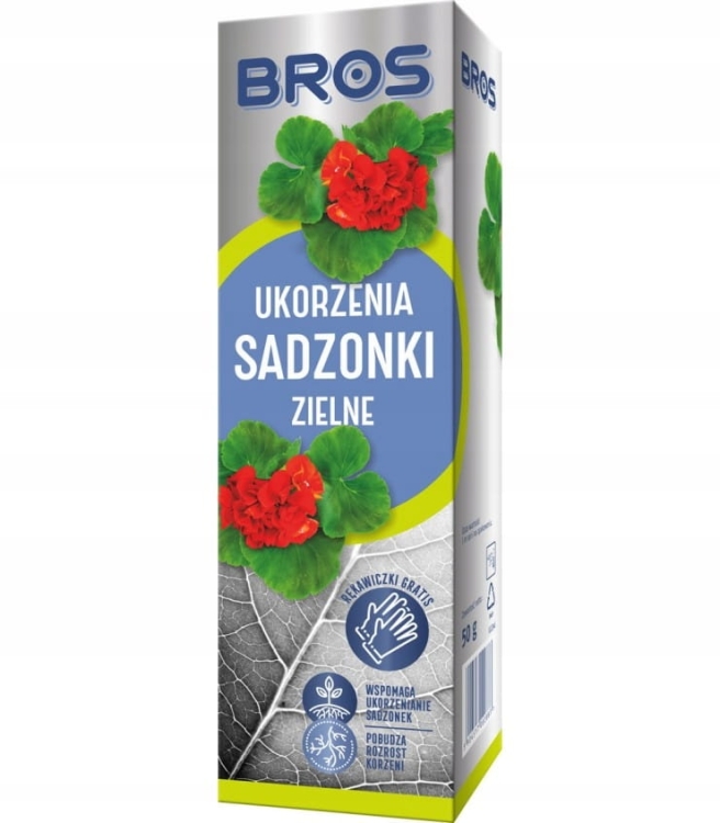 Ukorzeniacz do sadzonek zielonych BROS 50 g – skuteczne i szybkie ukorzenianie młodych pędów