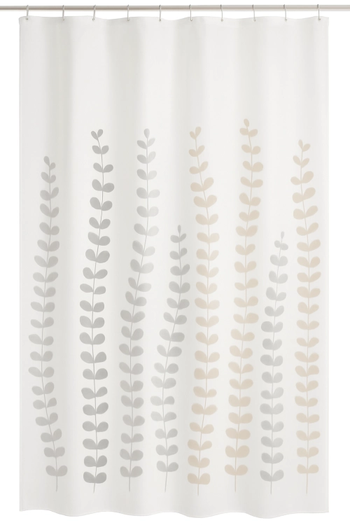 Zasłona prysznicowa Alsea 180x180 cm – wodoodporna, szybkoschnąca, z zawieszkami