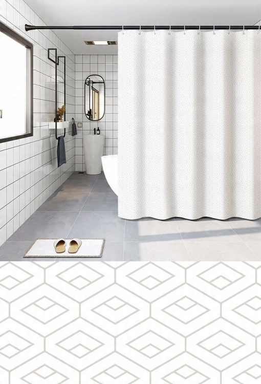 Zasłona prysznicowa PEVA 180x180 cm –  wodoodporna, łatwa w czyszczeniu, nowoczesny design do łazienki