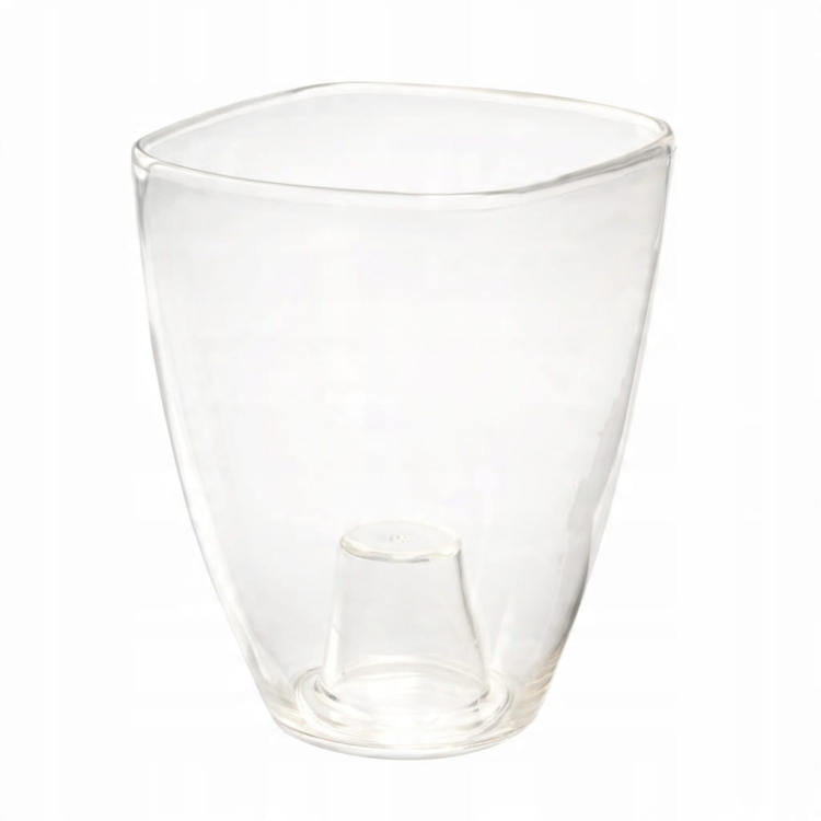 Doniczka do storczyków VERDENIA 12,5 cm – Bezbarwna, Plastikowa Osłonka Transparentna