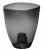 Doniczka do storczyków VERDENIA 12,5 cm – Grafitowa, Plastikowa Osłonka Transparentna
