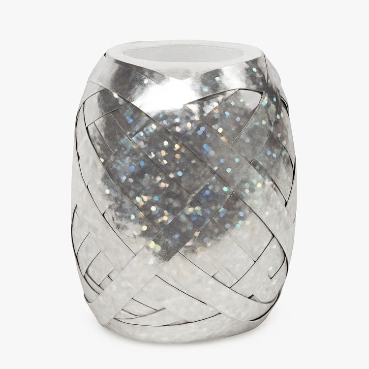 Wstążka do prezentów zestaw 6 szt. srebrna 5mmx10m