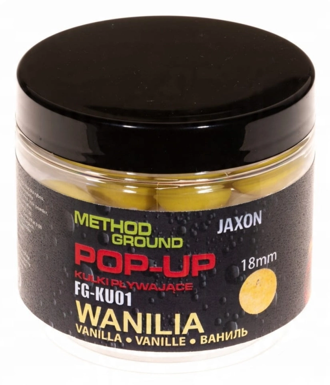 Kulki proteinowe POP-UP Jaxon Wanilia 18mm 50g – pływająca przynęta na karpia i amura