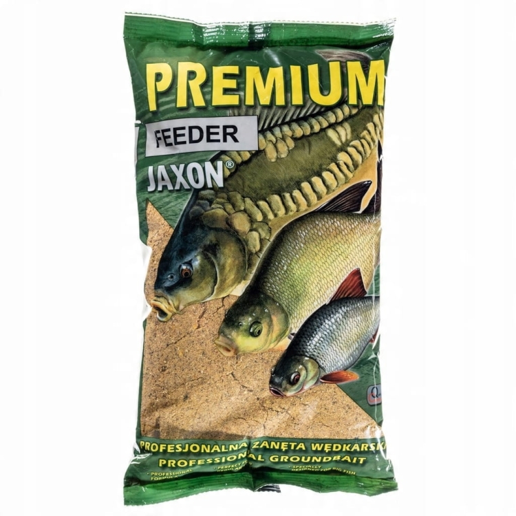 Zanęta gruntowa Jaxon Premium Feeder 1kg – skuteczna mieszanka do połowu ryb karpiowatych metodą feeder