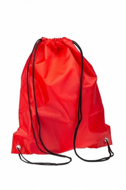 Worek na buty plecak ze sznurkami czerwony – praktyczny i trwały worek sportowy 34x42 cm