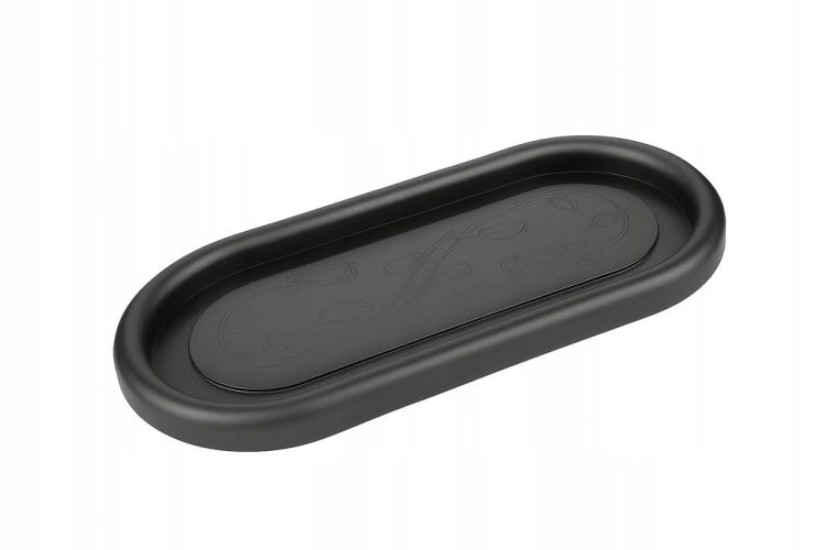 Podstawka pod znicze lub doniczkę – duża, antracytowa 35,5x18x2 cm