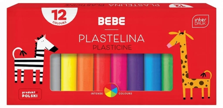 Plastelina 12 kolorów – miękka i bezpieczna do modelowania – produkt polski