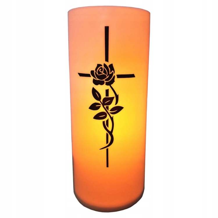 Wkład LED do znicza – ciepła biel, realistyczny płomień – 13,8 cm – 1 sztuka