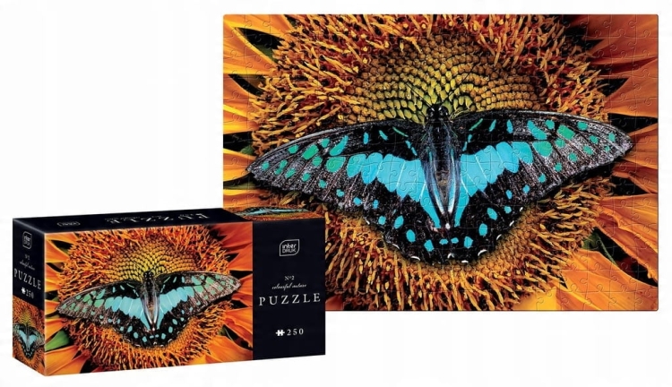 Puzzle 250 elementów Interdruk – Colourful Nature 1 – Paw – dekoracyjne puzzle artystyczne 33x48 cm