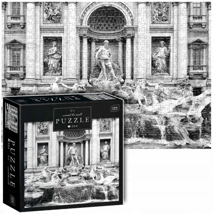 Puzzle 500 elementów Interdruk – Around the World 2 – podróżnicze puzzle dekoracyjne 33x47 cm