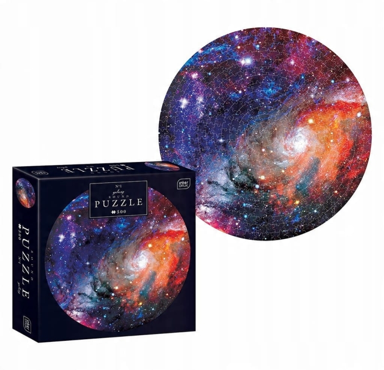 Puzzle okrągłe Interdruk 500 el. – Galaxy 1 ⌀63 cm – Wysoka jakość, dekoracja do domu