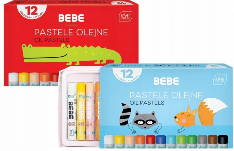 Pastele olejne Interdruk – zestaw 12 supermiękkich, intensywnych kolorów do malowania