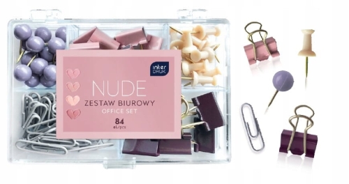 Zestaw biurowy Nude – 84 elementy do organizacji dokumentów i pracy w biurze