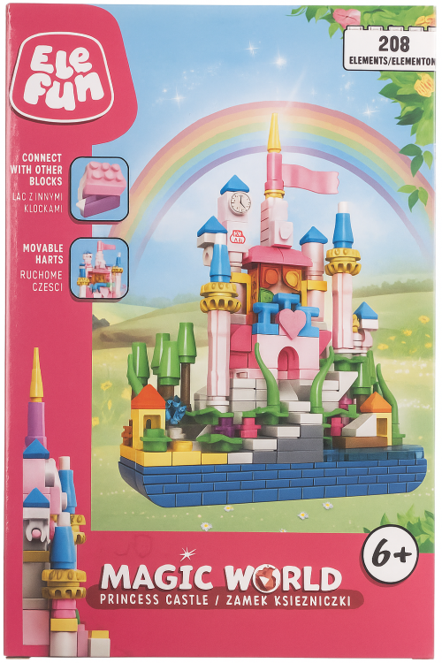 Elefun klocki 208 elementów Zamek księżniczki