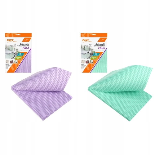 RAVI ściereczki uniwersalne Fala 36x50 cm 10 szt. mix kolorów