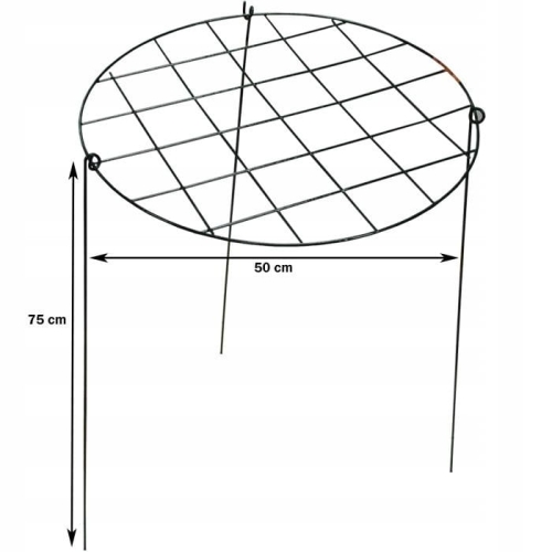Podpora do roślin 75x50 cm PP14+ stalowa krata ciemnozielona 4 mm