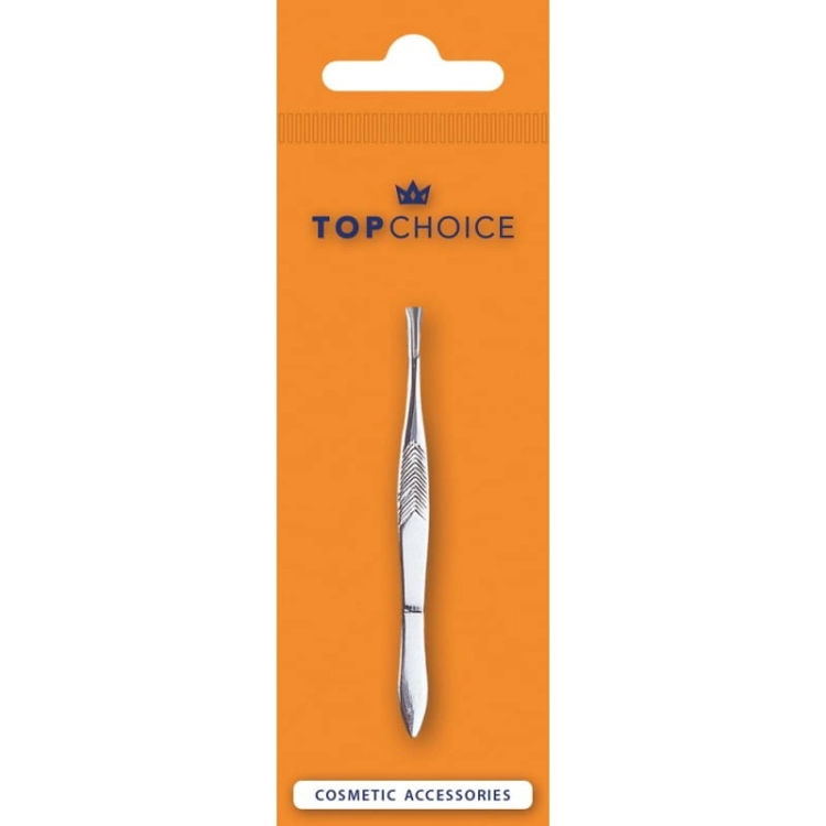Top Choice Pęseta skośna srebrna precyzyjna z wygodnym uchwytem