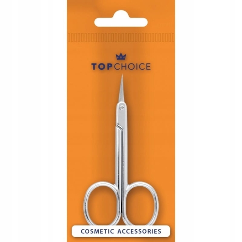Top Choice Nożyczki do skórek stalowe 9,5 cm precyzyjne srebrne