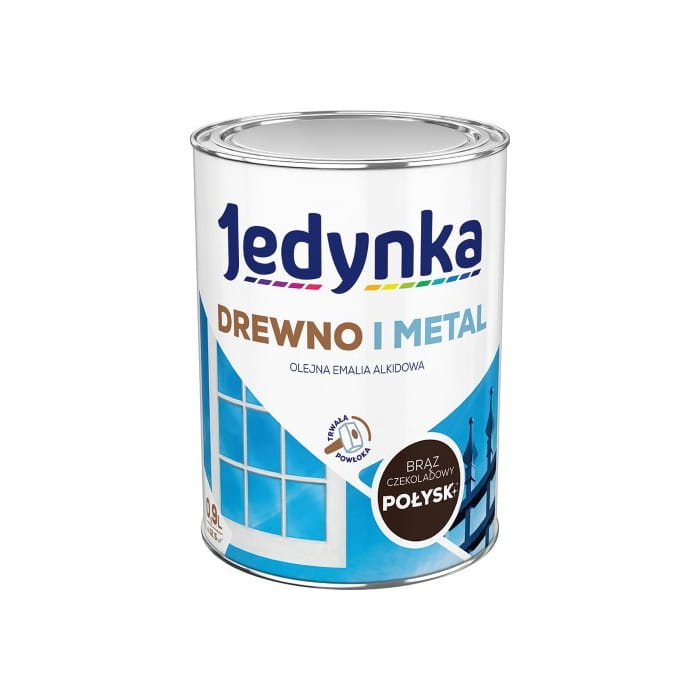 Emalia Alkidowa Brązowa 1L – Farba do Drewnianych, Metalowych i Betonowych Powierzchni