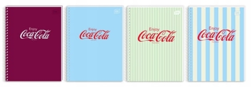 Notes spiralny 80 kartek kratka 14x9 cm Coca-Cola Interdruk