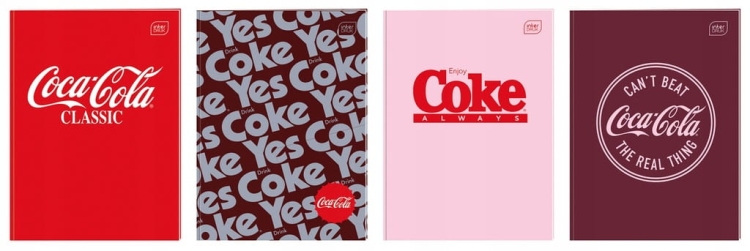 Zeszyt A6 do słówek 32 kartki Coca-Cola Interdruk Hybrid języki obce