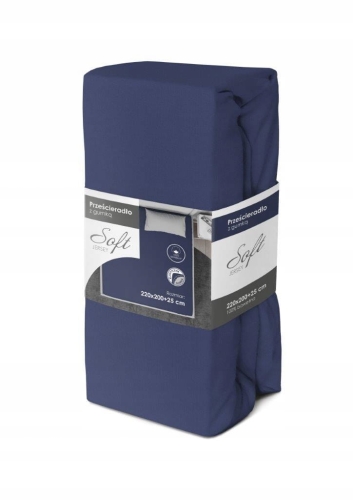 Prześcieradło jersey z gumką 220x200 cm miękkie elastyczne +25 cm