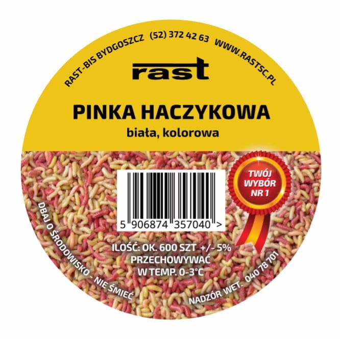 Robak RAST Pinka Mała – Haczykowa, Biała i Kolorowa