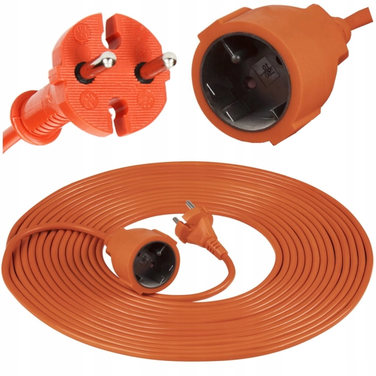 PRZEDŁUŻACZ OGRODOWY PVC IP20 10M 2X1MM GES-3/10M