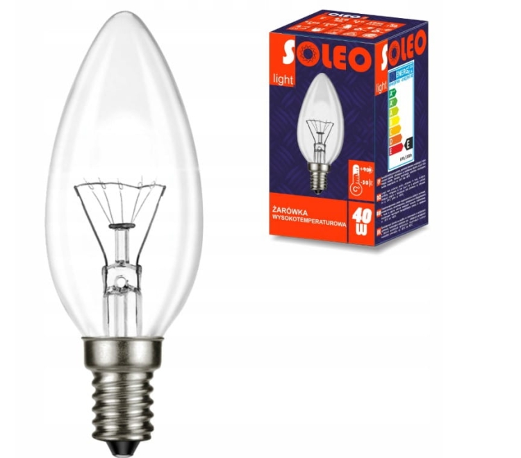 Żarówka wysokotemperaturowa 230V 60W E27/27Al B35C