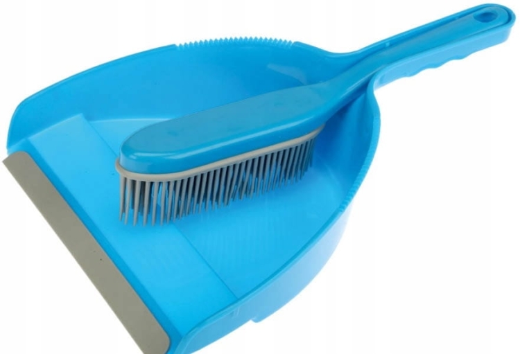 Zmiotka i szufelka z gumką Smart Cleaning RAVI – zestaw do sprzątania