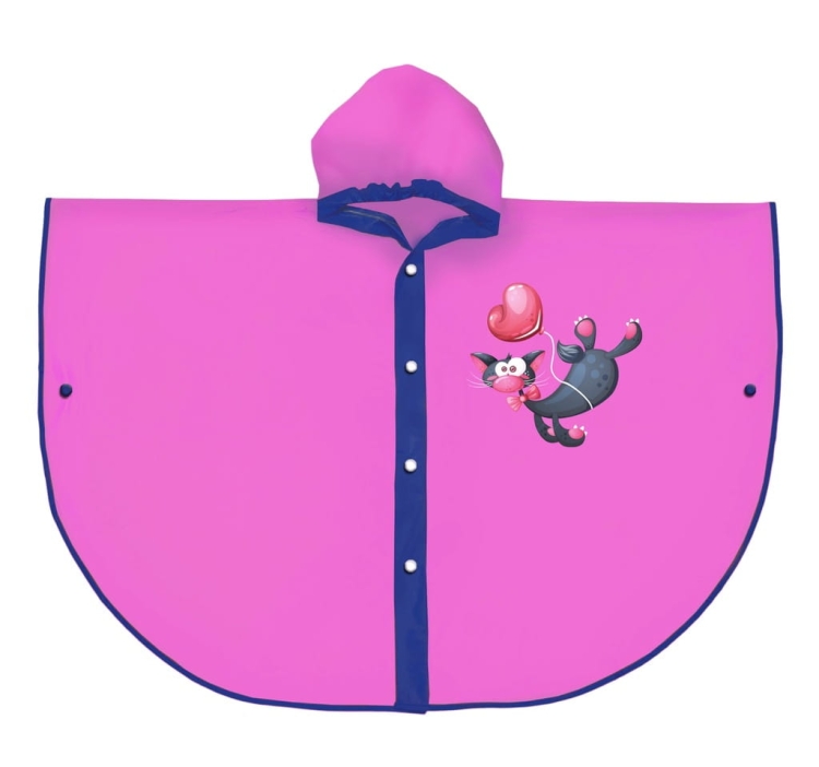 Peleryna przeciwdeszczowa dziecięca RAVI LILLY 110–140 cm różowa