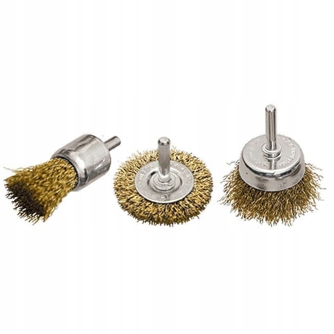 Zestaw szczotek drucianych 3 szt. do wiertarki 6 mm DRAKPOLTOOLS/MATRIX