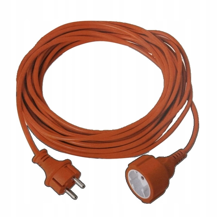 Przedłużacz ogrodowy EcoLight 10 m 2x1 mm² – pomarańczowy i wytrzymały