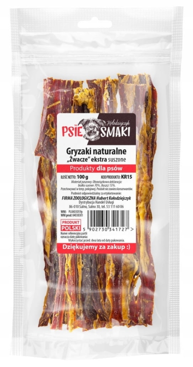 Kołodziejczyk Żwacze Ekstra 100g naturalny przysmak dla psa
