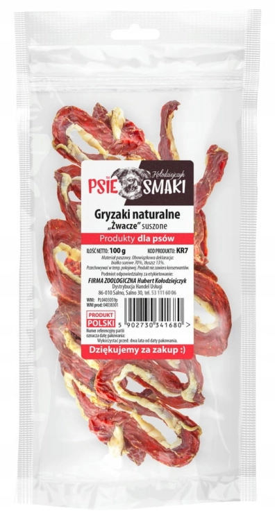 Kołodziejczyk Żwacz Miękki 100g naturalny przysmak dla psa