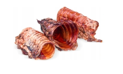 Kołodziejczyk Tchawica wołowa cięta 100g – naturalny gryzak dla psa
