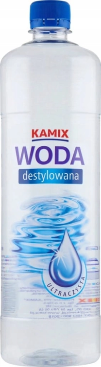 Kamix Woda destylowana 1 l – do żelazek, akumulatorów i nawilżaczy