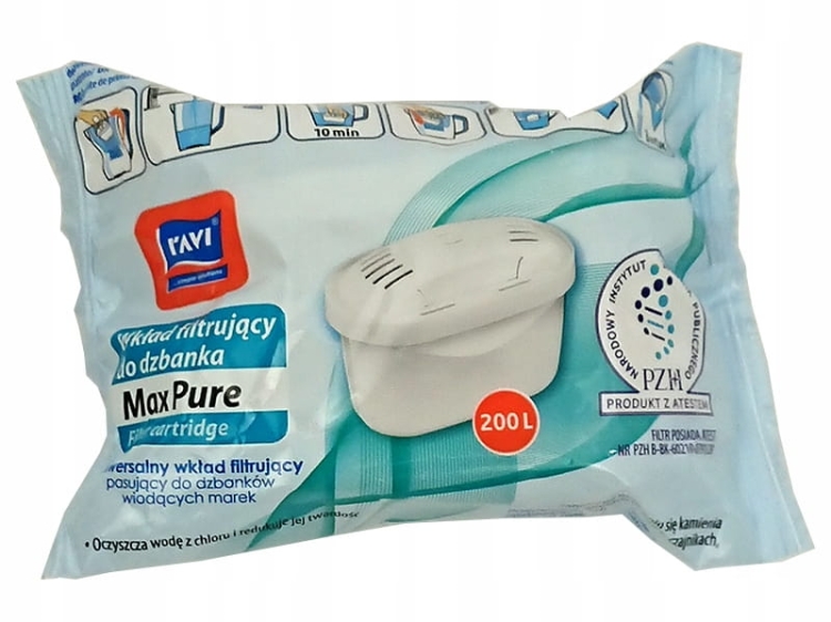 RAVI Wkład filtrujący do dzbanka Max Pure – wydajność do 200 l