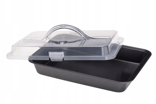 Blacha do pieczenia prostokątna z pokrywą IDEAL 32,5x22,5x5 cm Galicja