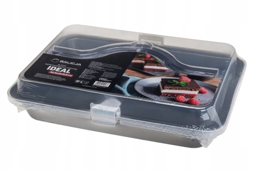 Blacha do pieczenia prostokątna z pokrywą IDEAL 32,5x22,5x5 cm Galicja