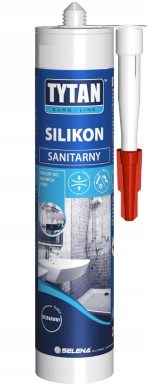Tytan Euro-Line Silikon Sanitarny biały 280 ml – odporny na pleśń