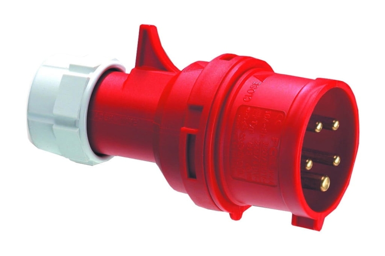 Wtyczka przenośna PCE Shark 015-6 16A 400V 3P+Z+N IP44 – czerwona