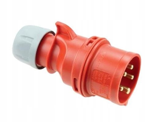 Wtyczka przenośna PCE 025-6 prosta 32A 5P 400V IP44 – czerwona