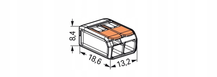 Szybkozłączka WAGO 221-412 2x0,2–4mm² – beznarzędziowe łączenie przewodów